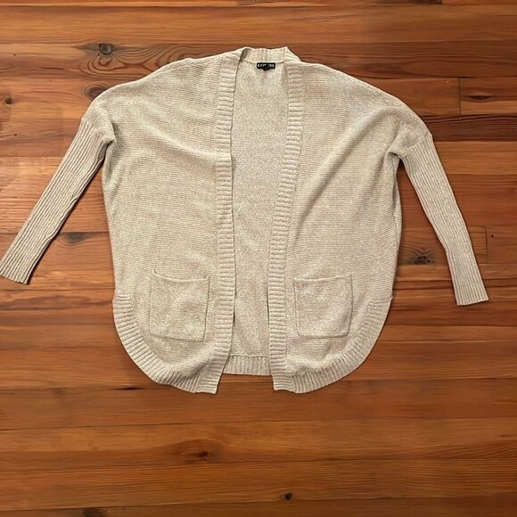 Express Beige Oversized Open Cardigan Knit Sweater Womens Size Extra Small - Picture 9 of 10